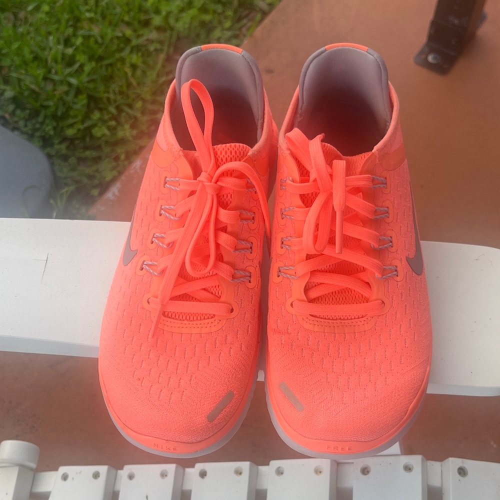 Nike Neon Coral Lace-Up Running Shoes